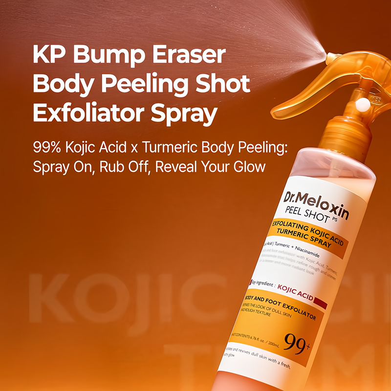 🚨Last 3 hours 50% off🔥Get Rid of Keratin Bumps Fast! Kojic Acid & Turmeric Peel Shot Spray✨ Smooth Skin, Zero Irritation | 🌿 Sensitive-Skin Safe | 👩⚕️ Clinically Tested