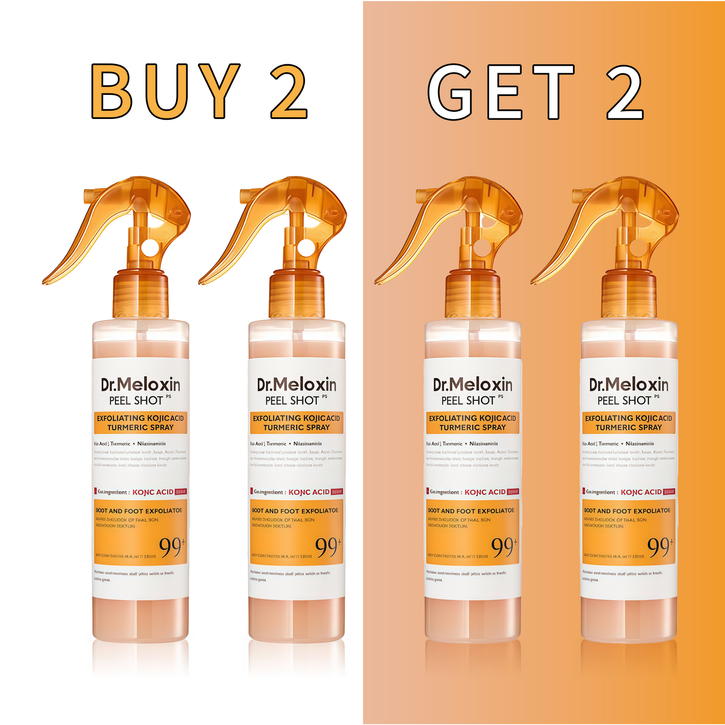 🚨Last 3 hours 50% off🔥Get Rid of Keratin Bumps Fast! Kojic Acid & Turmeric Peel Shot Spray✨ Smooth Skin, Zero Irritation | 🌿 Sensitive-Skin Safe | 👩⚕️ Clinically Tested